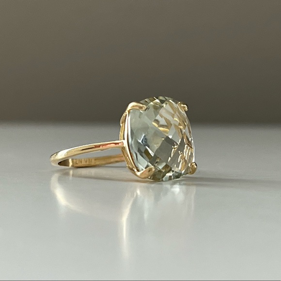 Prasiolite 14k gold ring - Picture 5 of 7